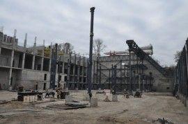 Каркас нового здания музея Каркас нового здания музея